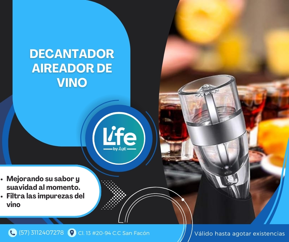 Miniatura 5 de Decantador Aireador De Vino Oxigenador